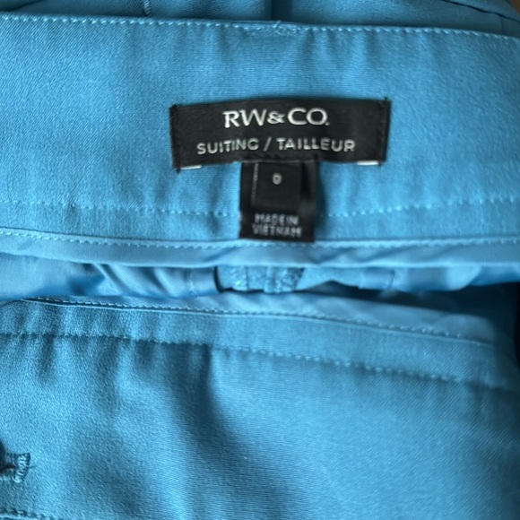 RW&CO Azur Blue Pants with High Waist and Tapered Ankle - Picture 11 of 13